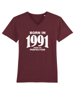 BORN IN 1991 Tricou mânecă scurtă guler V Bărbat Presenter