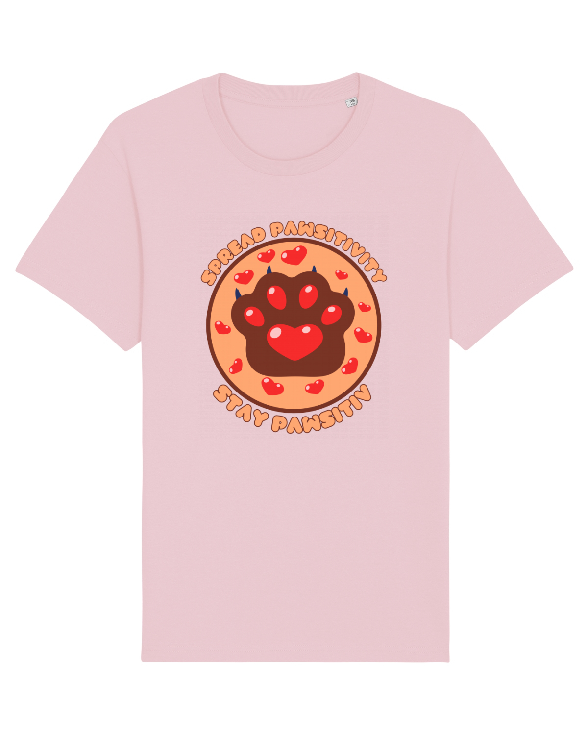 Tricou mânecă scurtă Unisex Rocker Cotton Pink