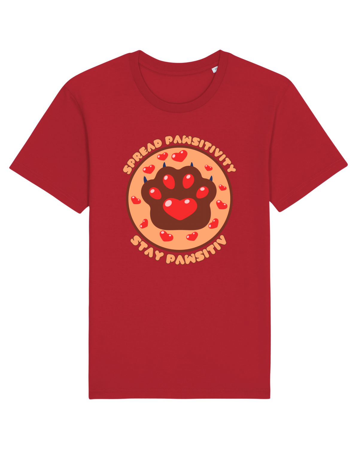 Tricou mânecă scurtă Unisex Rocker Red