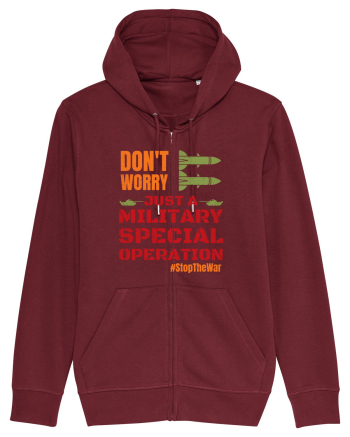Stop The War Burgundy