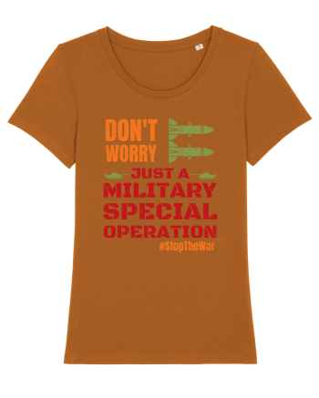 Stop The War Roasted Orange