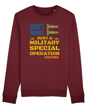 Stop The War Burgundy