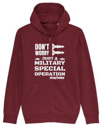 Stop The War Burgundy