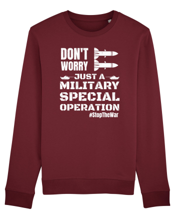 Stop The War Burgundy