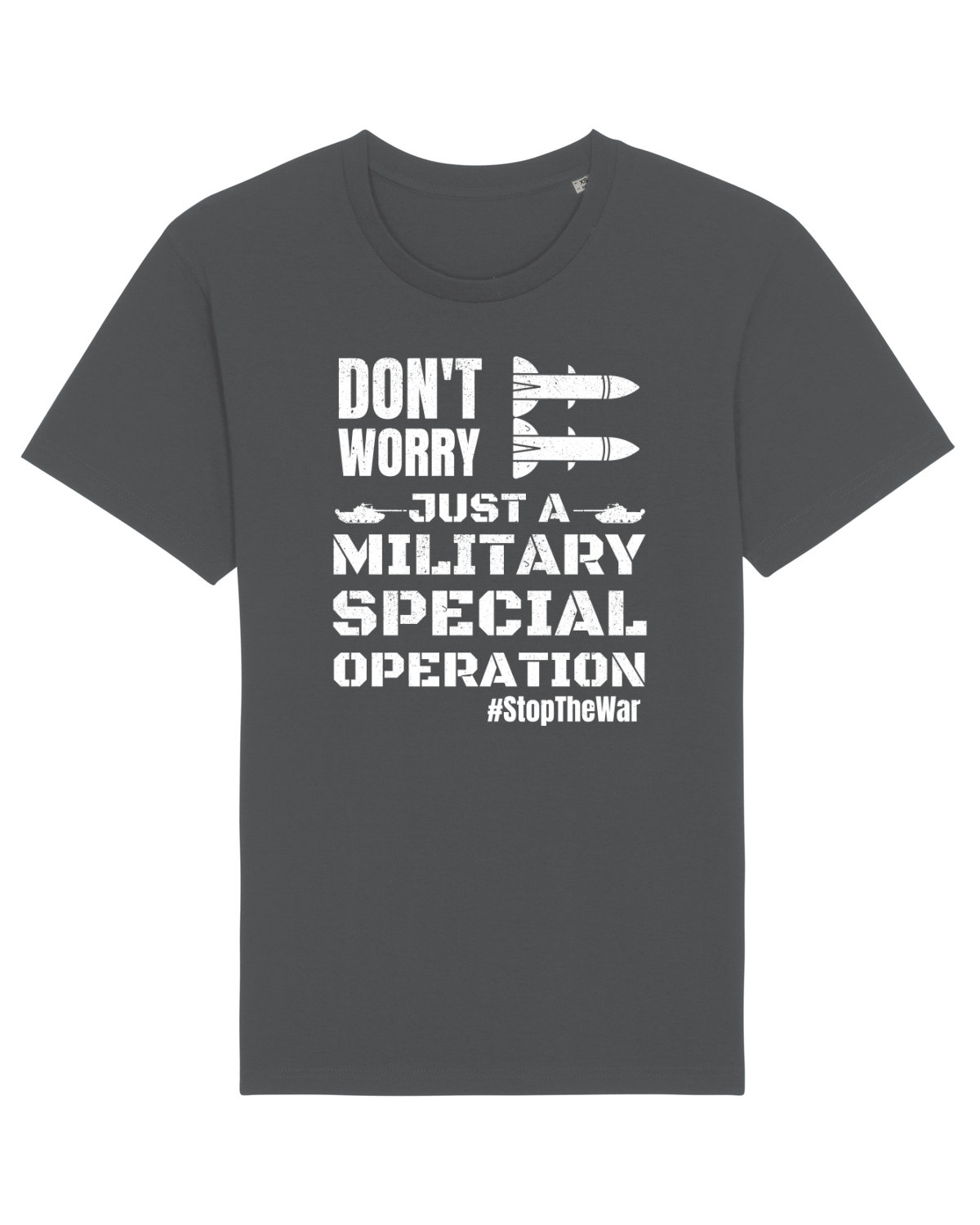 Tricou mânecă scurtă Unisex Rocker Anthracite