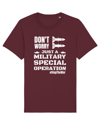 Stop The War Burgundy