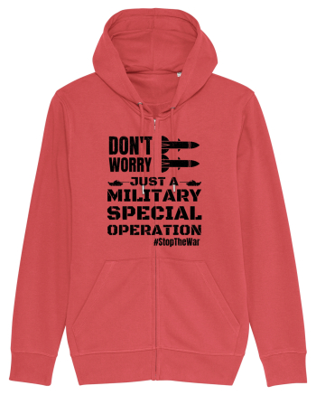 Stop The War Carmine Red