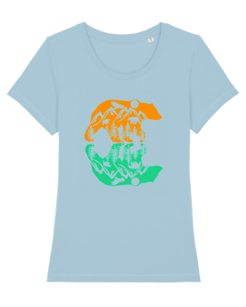 Mountain Bear Sky Blue