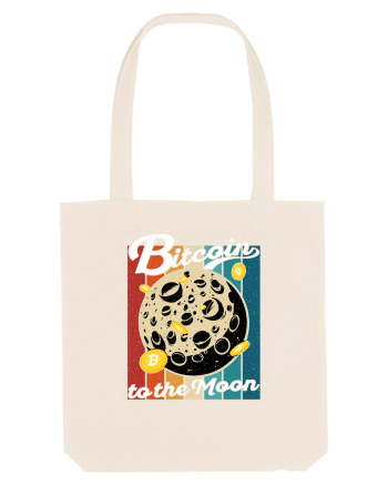 Bitcoin to the Moon Distressed | Retro Vintage Look Natural