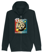 Bitcoin to the Moon Distressed | Retro Vintage Look Hanorac cu fermoar Unisex Connector