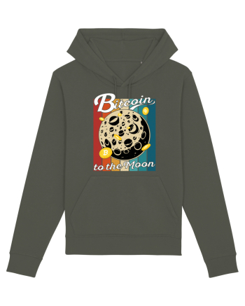 Bitcoin to the Moon Distressed | Retro Vintage Look Khaki