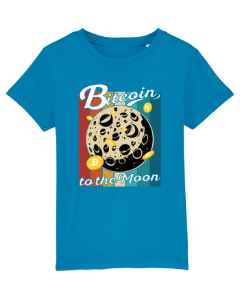 Bitcoin to the Moon Distressed | Retro Vintage Look Azur