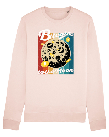 Bitcoin to the Moon Distressed | Retro Vintage Look Candy Pink