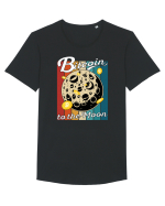 Bitcoin to the Moon Distressed | Retro Vintage Look Tricou mânecă scurtă guler larg Bărbat Skater