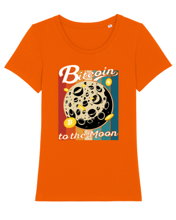 Bitcoin to the Moon | Bitcoin Moon Traveler | To the Moon Bright Orange