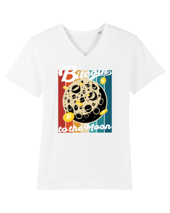 Bitcoin to the Moon | Bitcoin Moon Traveler | To the Moon White