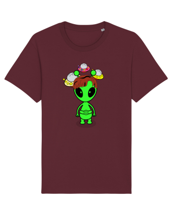 Kawaii Alien Burgundy