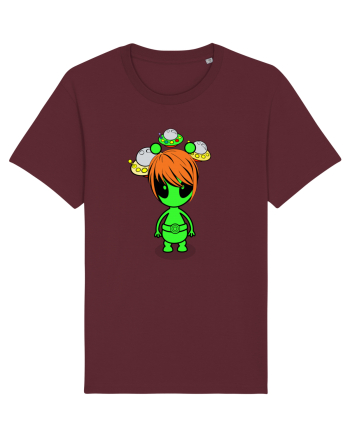 Kawaii Alien Burgundy