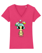 Kawaii Alien Tricou mânecă scurtă guler V Damă Evoker