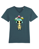 Kawaii Alien Tricou mânecă scurtă guler V Bărbat Presenter