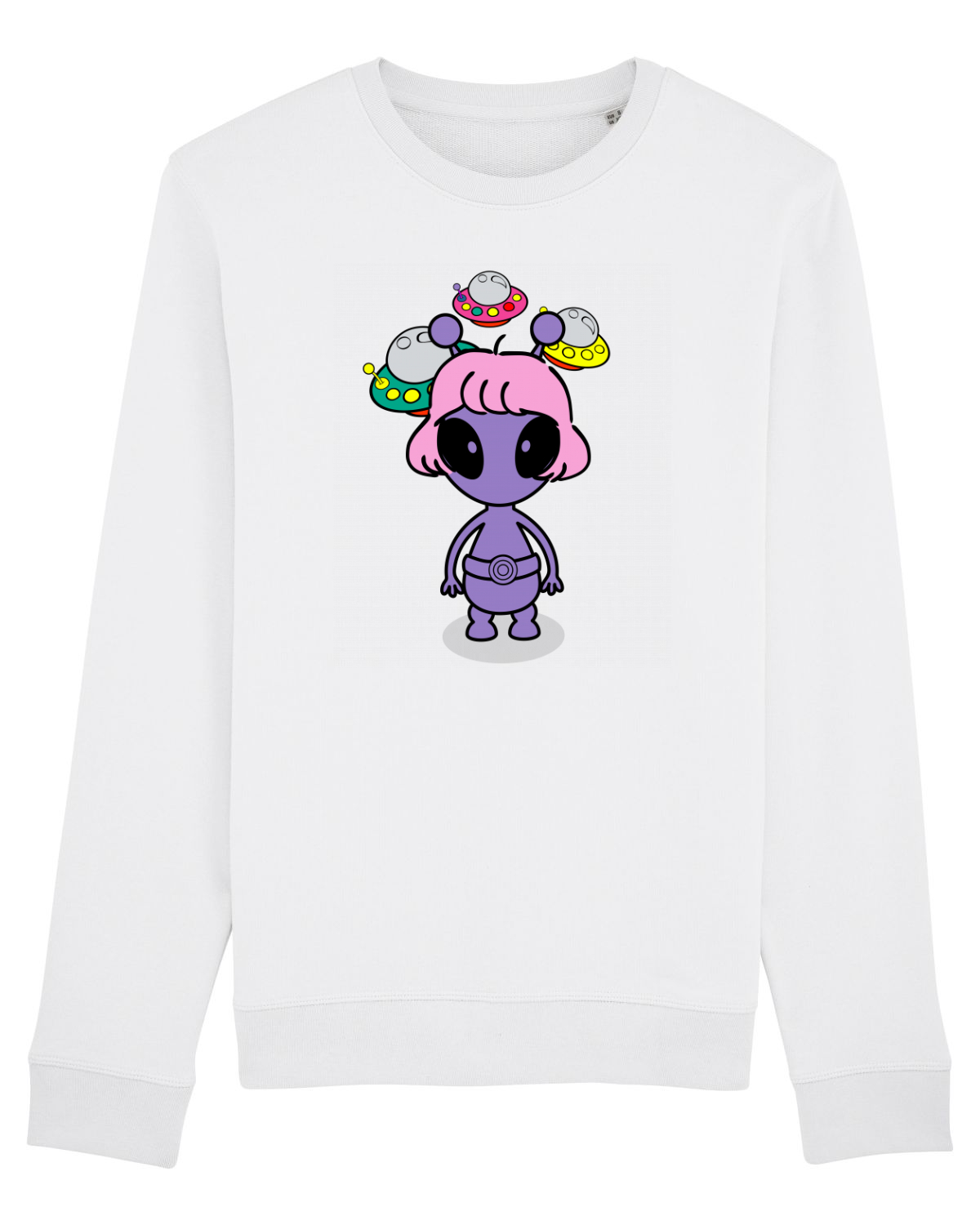 Bluză mânecă lungă Unisex Rise White