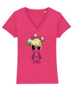 Kawaii Alien Tricou mânecă scurtă guler V Damă Evoker