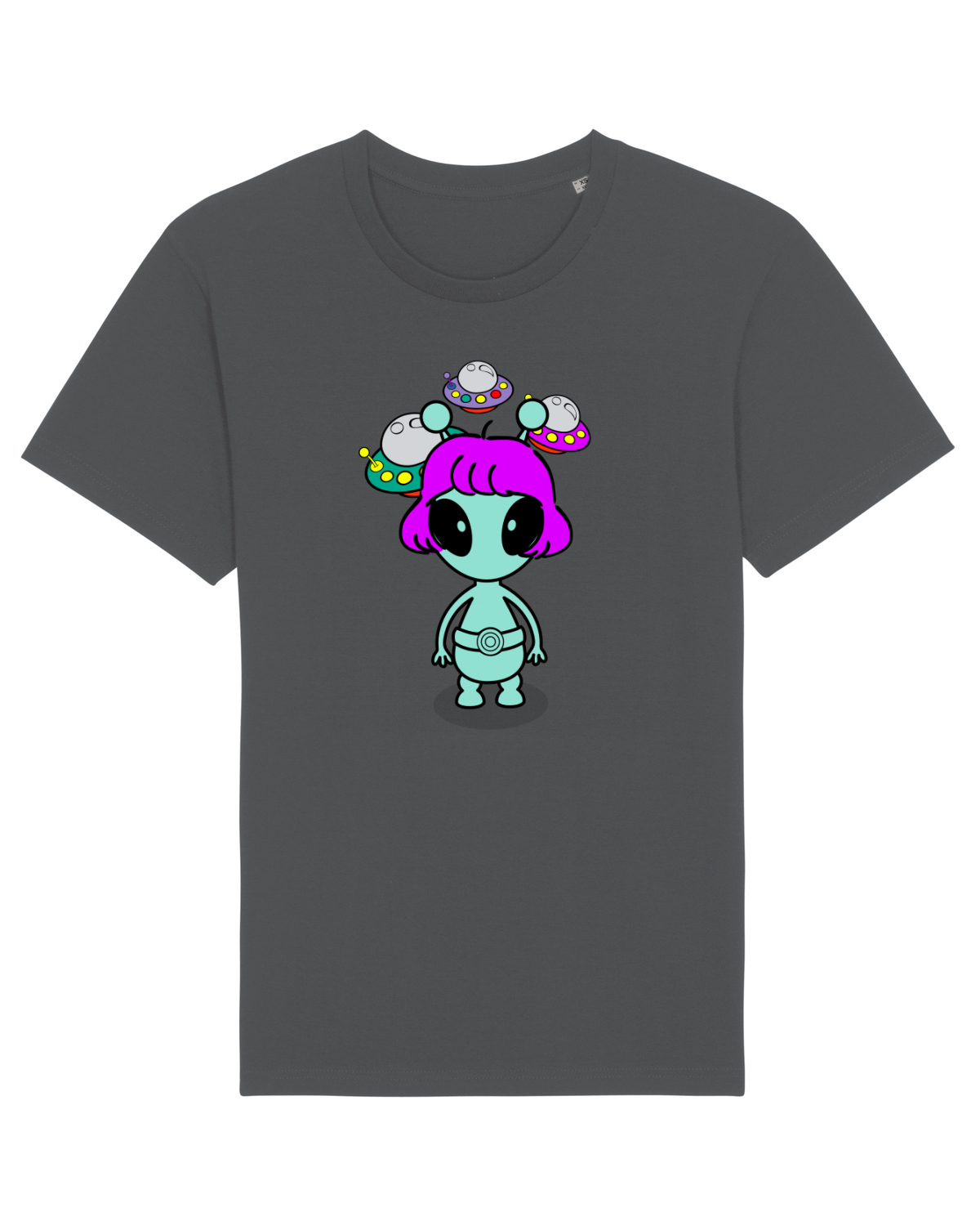 Tricou mânecă scurtă Unisex Rocker Anthracite