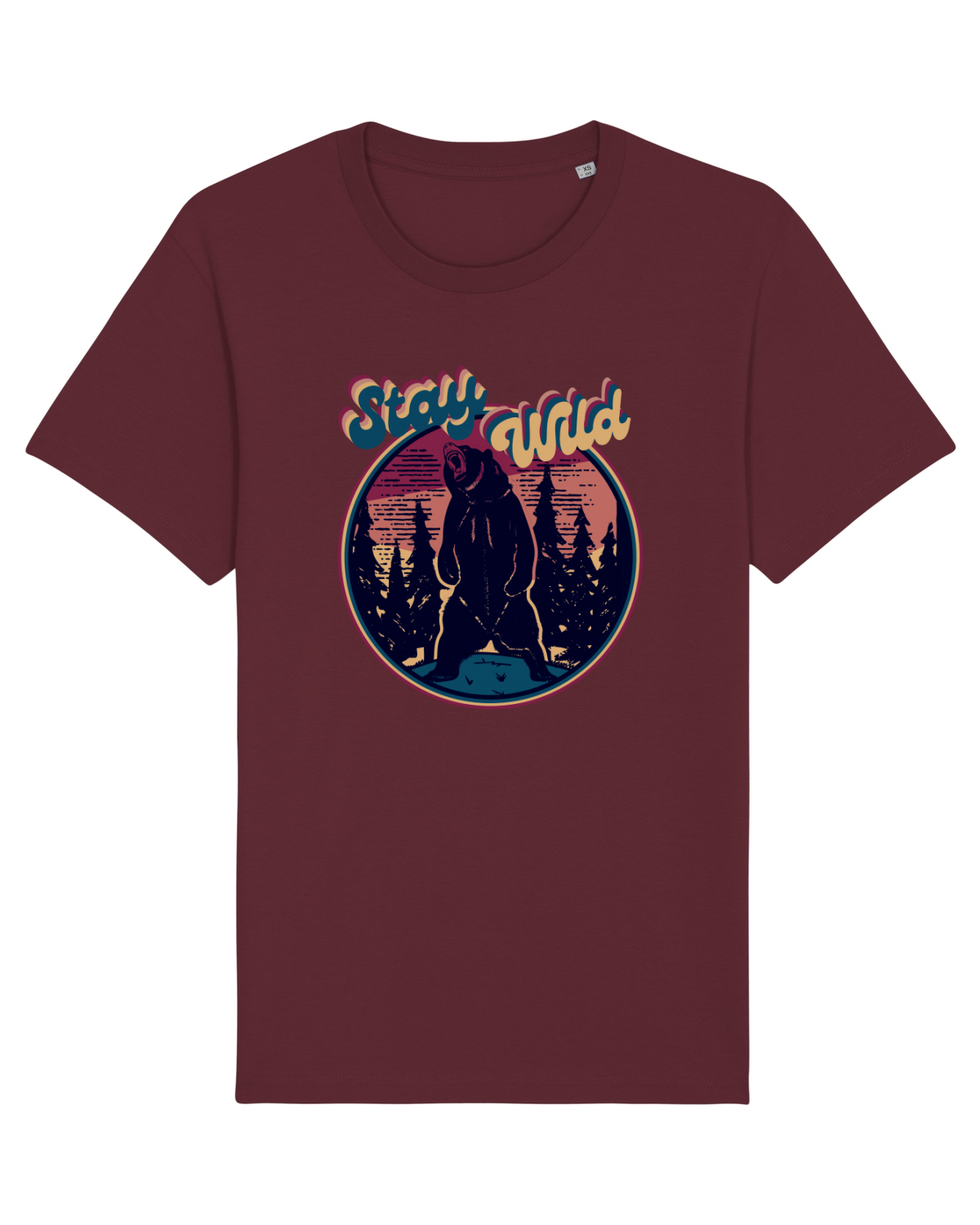 Tricou mânecă scurtă Unisex Rocker Burgundy