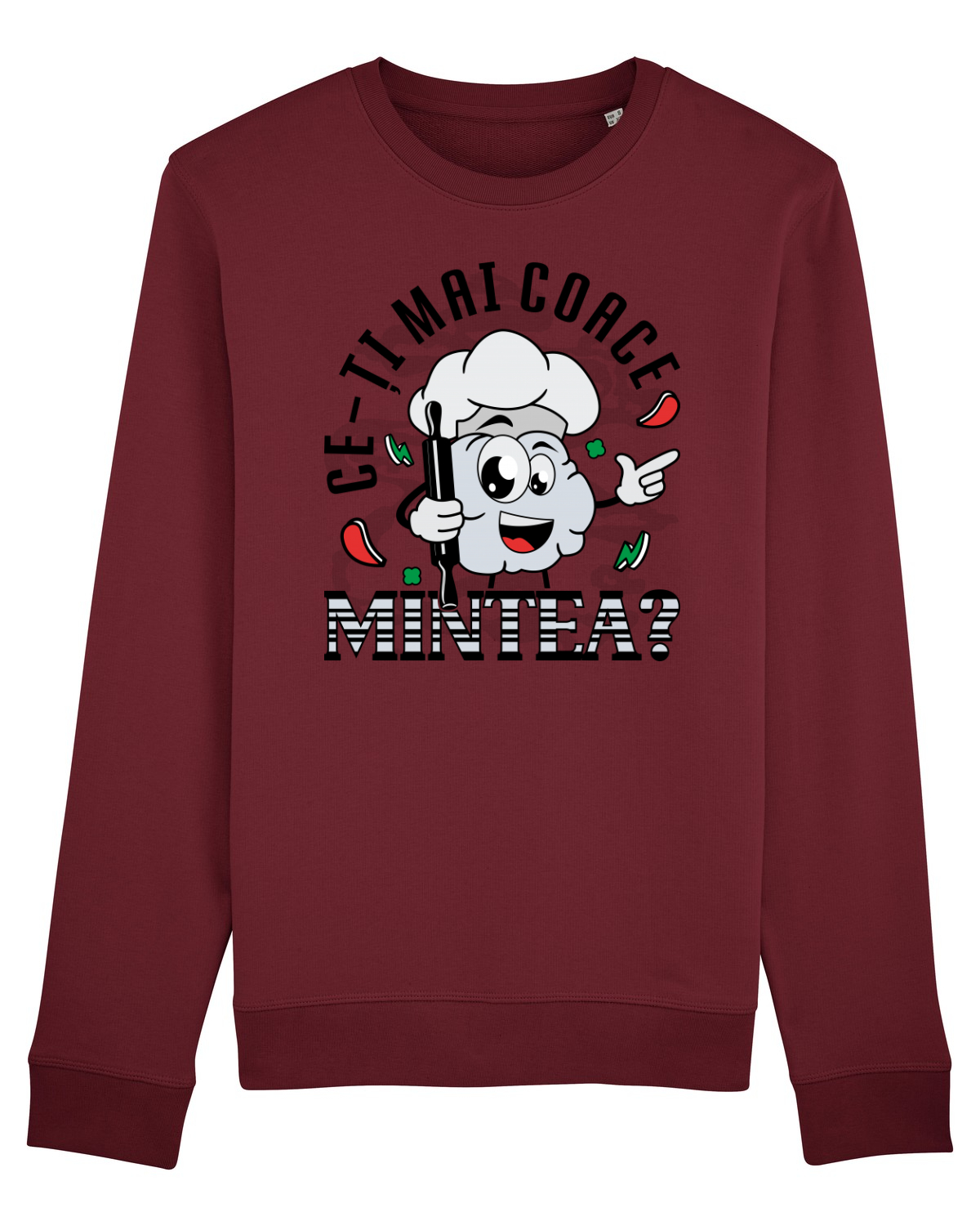 Bluză mânecă lungă Unisex Rise Burgundy