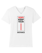 Keep Your Distance Tricou mânecă scurtă guler V Bărbat Presenter