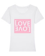 Love Tricou mânecă scurtă guler larg fitted Damă Expresser