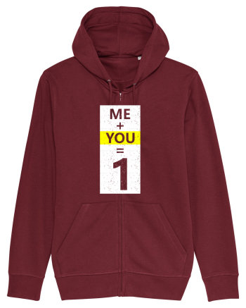 Me Plus You Equal 1 Burgundy
