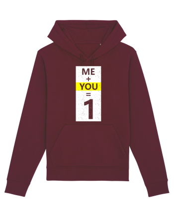 Me Plus You Equal 1 Burgundy