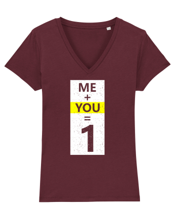 Me Plus You Equal 1 Burgundy