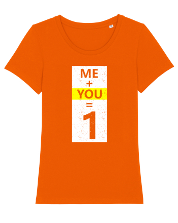 Me Plus You Equal 1 Bright Orange