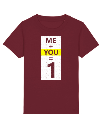 Me Plus You Equal 1 Burgundy