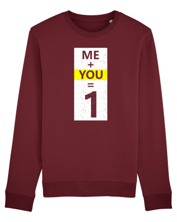 Me Plus You Equal 1 Burgundy