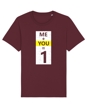 Me Plus You Equal 1 Burgundy