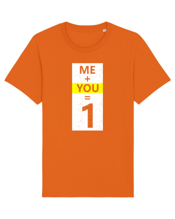 Me Plus You Equal 1 Bright Orange