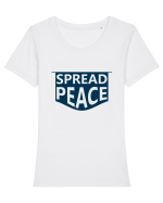 Spread Peace Tricou mânecă scurtă guler larg fitted Damă Expresser