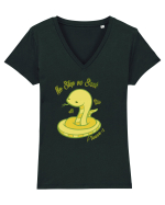 No Step on Snek Tricou mânecă scurtă guler V Damă Evoker