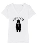 Papa Bear  Tricou mânecă scurtă guler V Damă Evoker