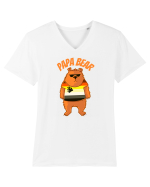 Papa Bear  Tricou mânecă scurtă guler V Bărbat Presenter