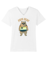 Papa Bear  Tricou mânecă scurtă guler V Bărbat Presenter