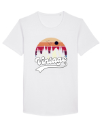 Vintage Mountain Tricou mânecă scurtă guler larg Bărbat Skater