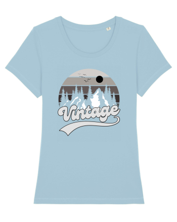 Vintage Mountain Sky Blue