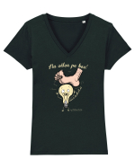 Nu călca pe bec! 2 Tricou mânecă scurtă guler V Damă Evoker