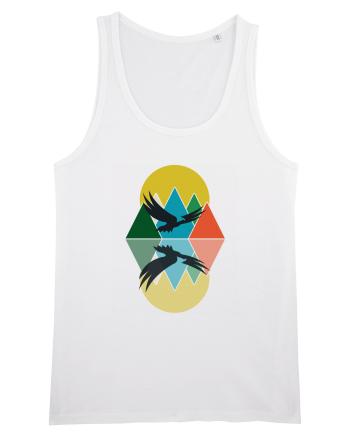 Abstract Mountains White