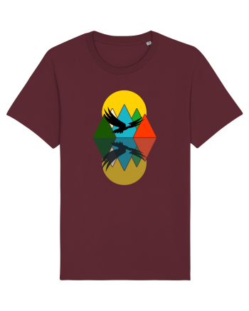 Abstract Mountains Burgundy