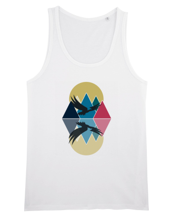 Abstract Mountains White